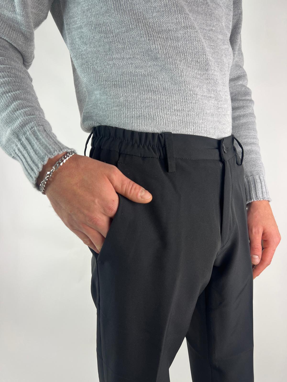 pantalone nero leman