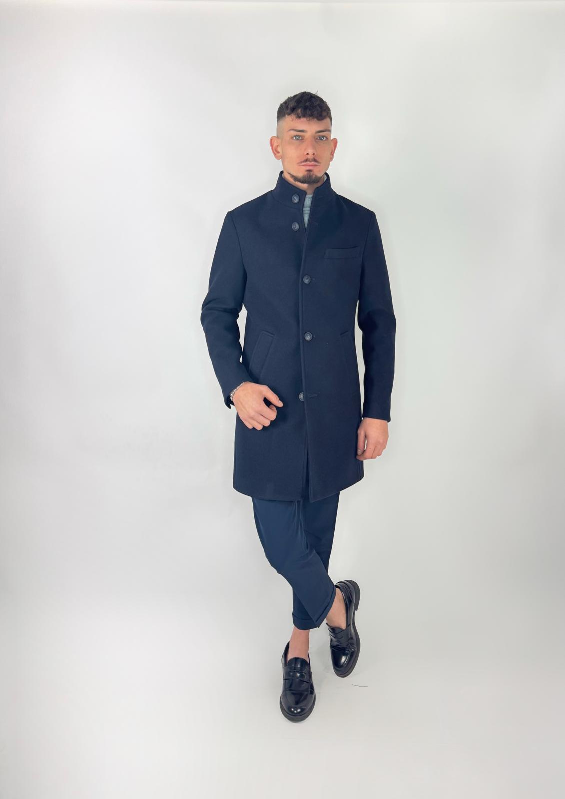 cappotto coreano blu